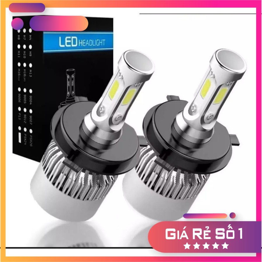 Đèn pha Led C6 3 tim chân H4 ( bảo hành 6 tháng )( giá 1 cái)