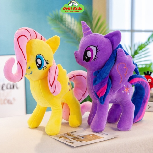 Gấu bông pony mềm mịn, gối ôm thú bông ngựa kỳ lân, gấu bông cho bé ôm ngủ Ochi kids