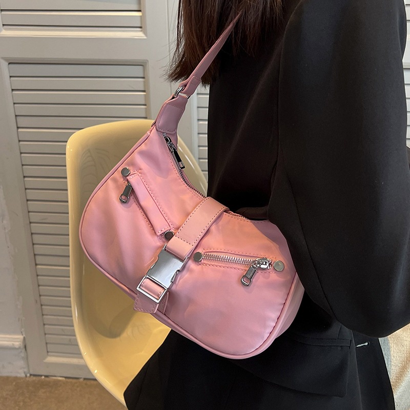 Túi Đeo Chéo nylon Màu Đen Thời Trang Cho Nữ