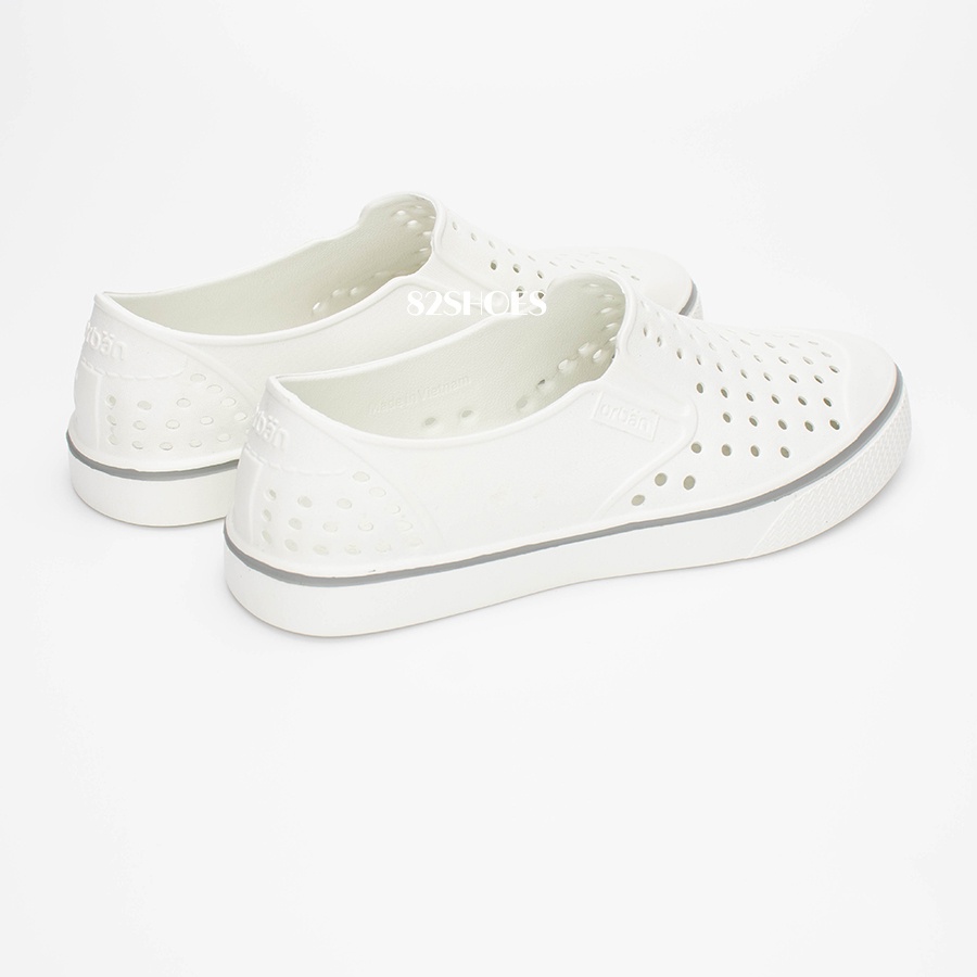 [Urban, Mẫu mới] Giày nhựa lỗ nam nữ đi mưa đi biển Urban - Chất liệu Eva siêu nhẹ, chống nước, giá tốt - Trắng Xám