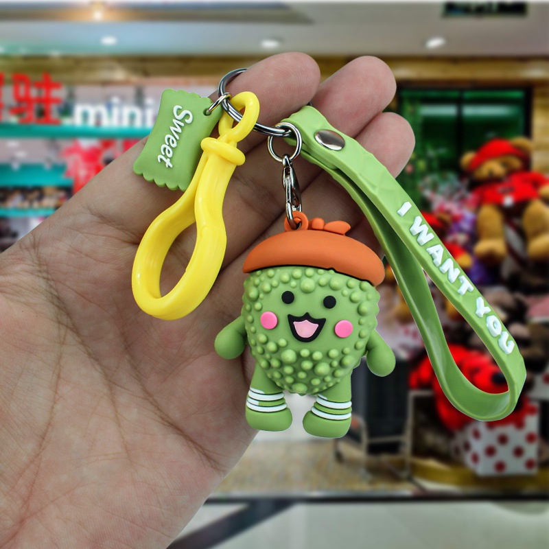 Móc Khóa Hình Trái Sầu Riêng Bằng silicone Dễ Thương