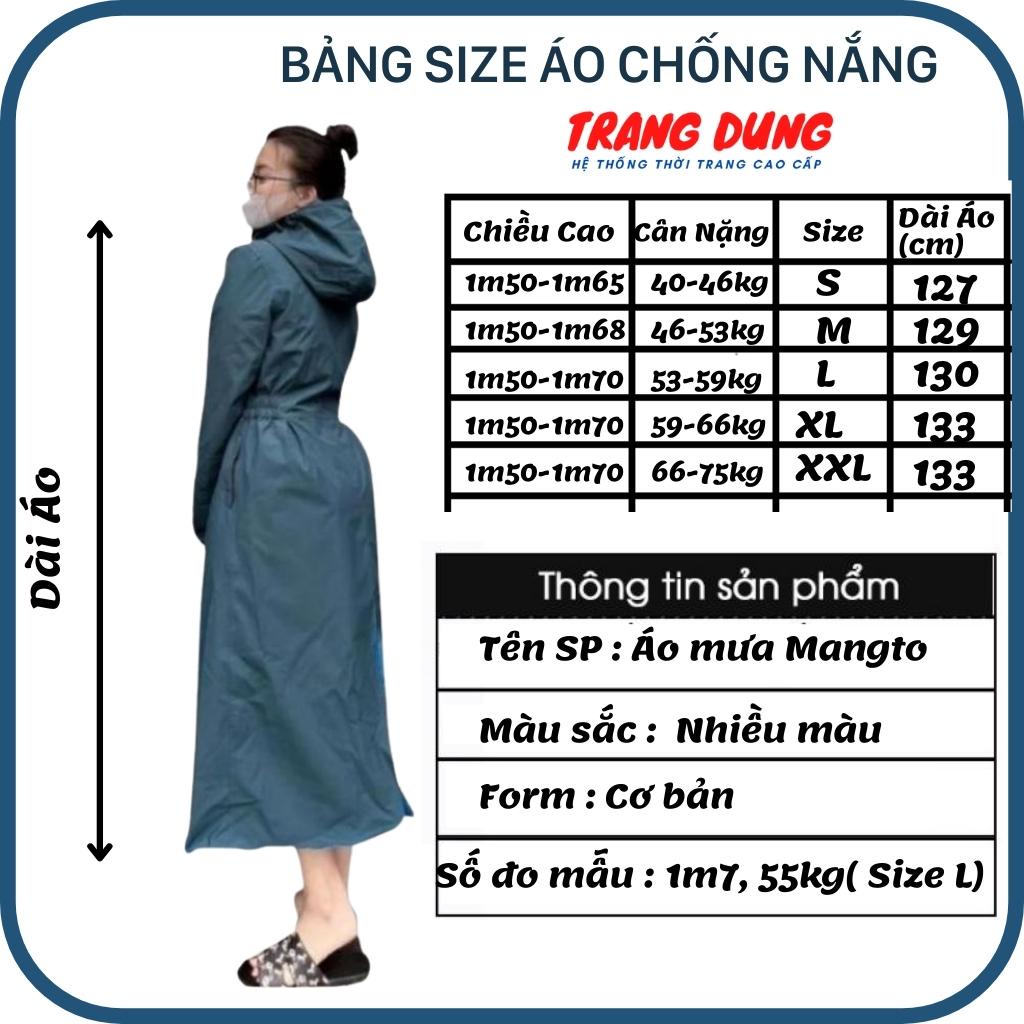Áo mưa măng tô nữ thời trang chống thấm, chống gió siêu đẹp - Áo mưa mangto cao cấp chất vải UP Hàn Quốc