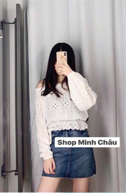 (Sẵn) Áo trễ vai HM auth tuồn sịn