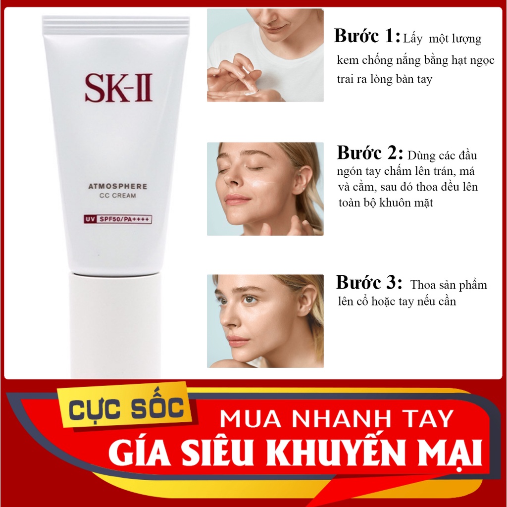 [Hàng Chính Hãng] Kem Chống Nắng SK-II ATMOSPHERE AIRY LIGHT  UV Cream SPF50/PA+++ 30g | BigBuy360 - bigbuy360.vn