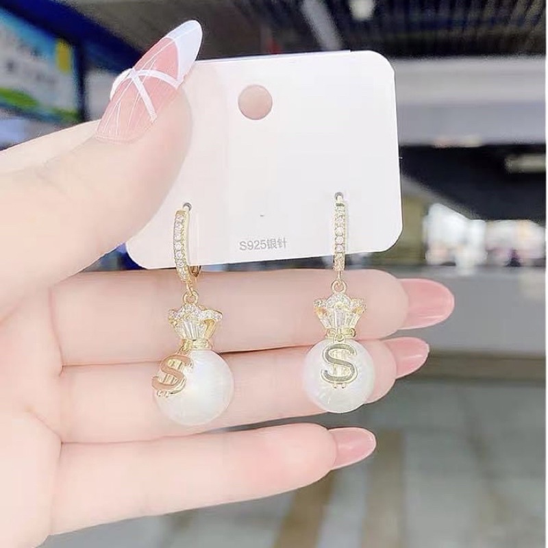 Bông tai túi tiền bạc ta đem lại tài lộc may mắn - Bông tai nữ bạc ta - Vàng Bạc Khải Khải