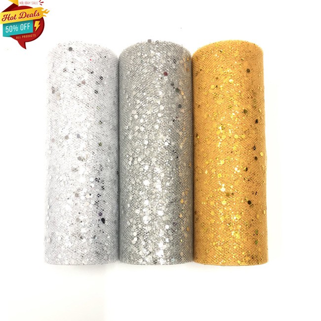 Cuộn Vải Tuyn 15cmx25y Trang Trí Đa Dụng Chất Lượng Cao