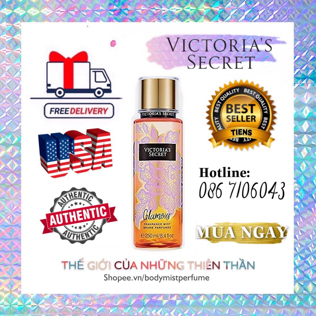 𝗕𝗢𝗗𝗬𝗠𝗜𝗦𝗧𝗣𝗘𝗥𝗙𝗨𝗠𝗘⚜️Xịt Thơm Body Victoria’s Secret Glamour 250ml