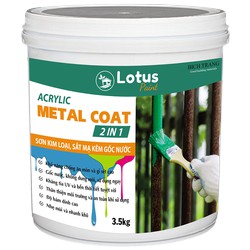 Sơn kim loại - không dung mội, nhẹ mùi, an toàn, hệ nước - Acylic metal coat 2 in 1