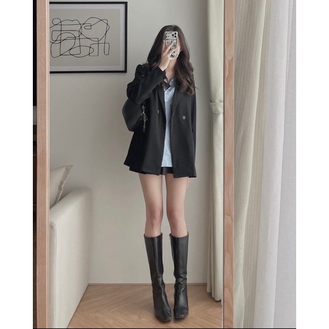 Áo Vest Blazer Basic Màu Trắng, Xanh Rêu, Đen