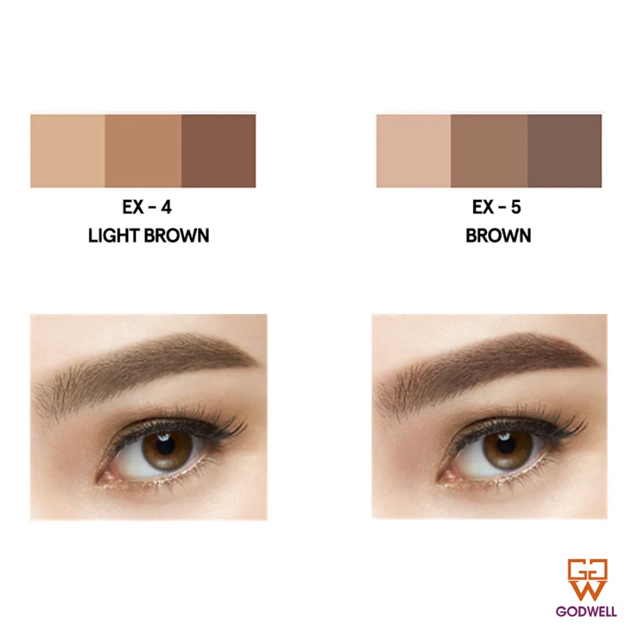 Bột kẻ chân mày Kate Designing Eyebrow 3D With Brush 2.2g