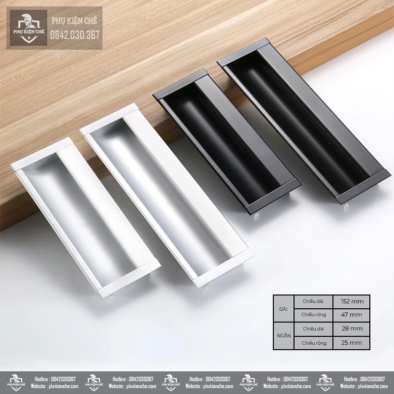Tay nắm âm ,tủ bếp , tủ quần áo bảo hàng 24 tháng tay nắm hơp kim nhôm cao cấp