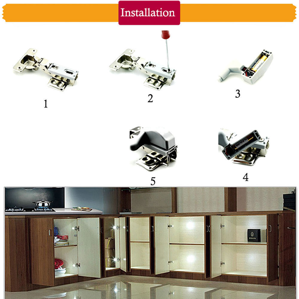 SENSOR Đèn Led Cảm Biến Gắn Bản Lề Cửa Tủ Tiện Lợi