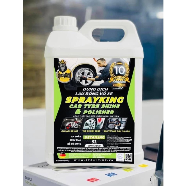 Dung Dịch Lau Bóng Vỏ Xe - SPRAYKING Car Type Shine & Polisher Can 5Lít