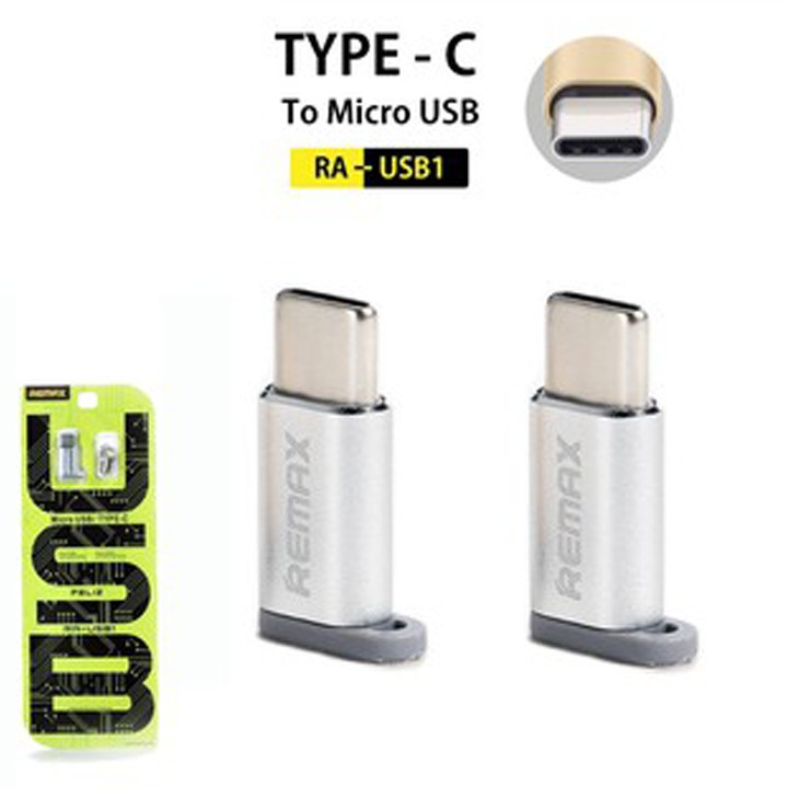Đầu chuyển từ MicroUsb sang Type C Remax RA-USB1