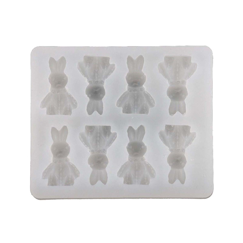 Sa Khuôn Silicon Làm Xà Phòng / Sô Cô La Hình Gấu 3D Đáng Yêu