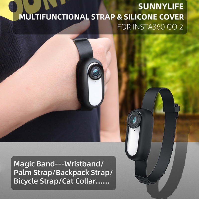 Ốp Silicon Bảo Vệ Máy Ảnh Kèm Dây Đeo Cổ Tay Cho Insta360