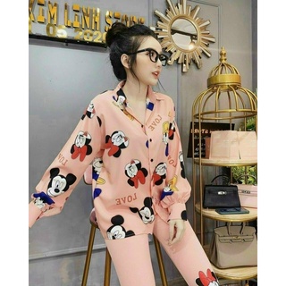 SET ÁO SƠMI MICKEY QUẦN LEGGING
