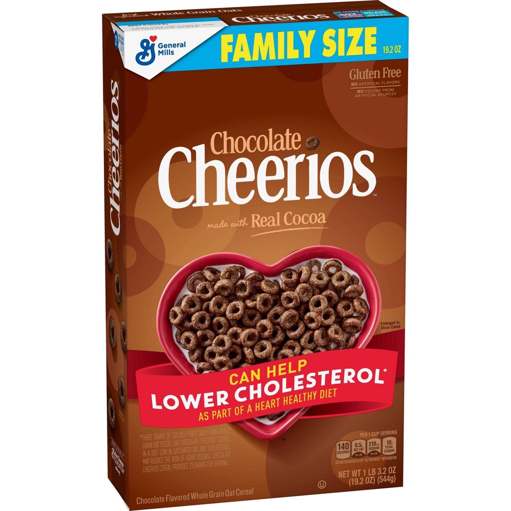Cereal ăn sáng Cheerios vị Chocolate, Gluten Free, 544gr