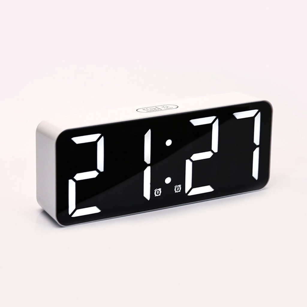 Đồng Hồ Báo Thức Điện Tử Để Bàn Có Đèn LED Hiển Thị Nhiệt Độ 12 / 24H lzdjhyke3