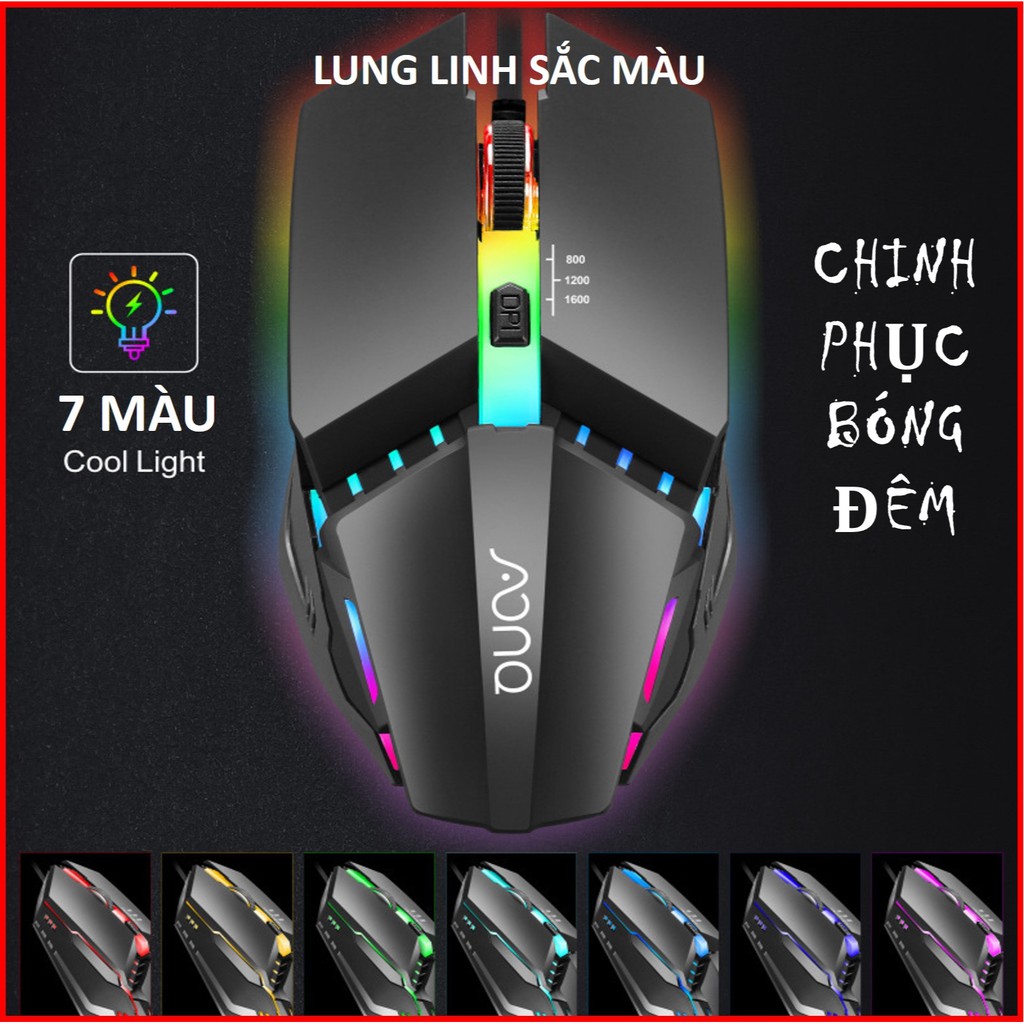 [ RẺ VÔ ĐỊCH ] Chuột máy tính GAMING M3 LED 7 màu viền cực đẹp, giá cực tốt hôm nay BẢO HÀNH 6 THÁNG