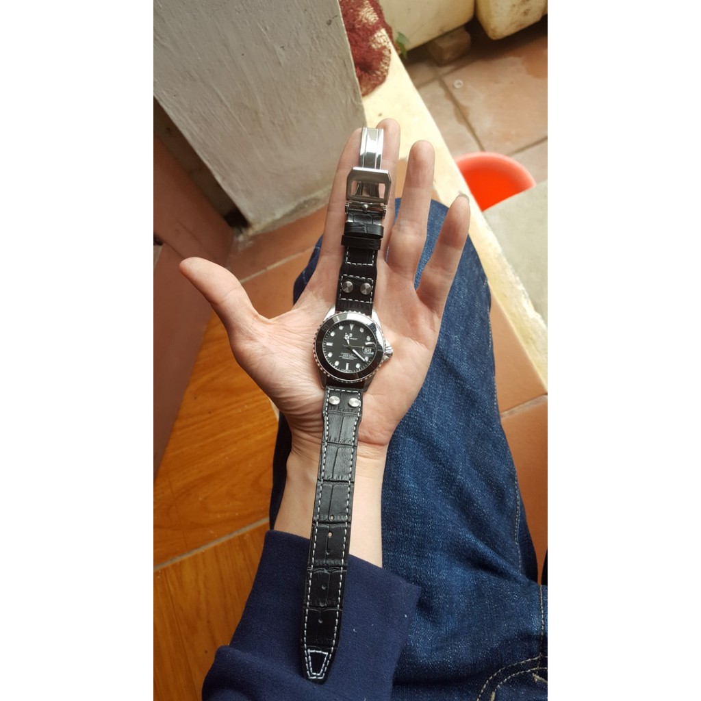 Khóa gập IWC, Seiko inox 316L phay xước chất lượng cao