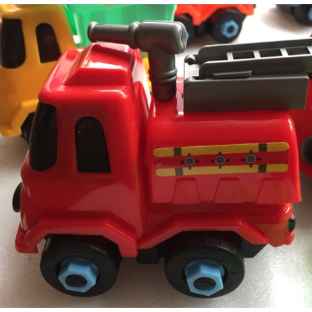 Ô tô lắp ghép kèm tua vít bộ 6 xe cho bé khám phá sáng tạo