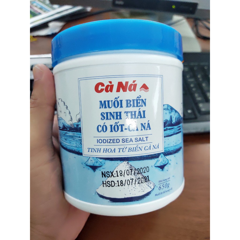 Muối biển sinh thái có I-ốt Cà Ná 650G date mới