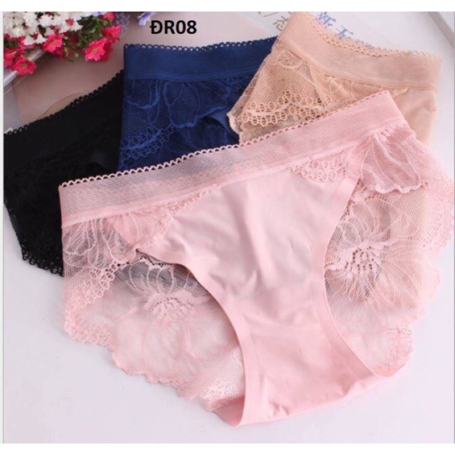 Combo10 quần lót nữ, quần lót su phối ren điệu sexy 8423