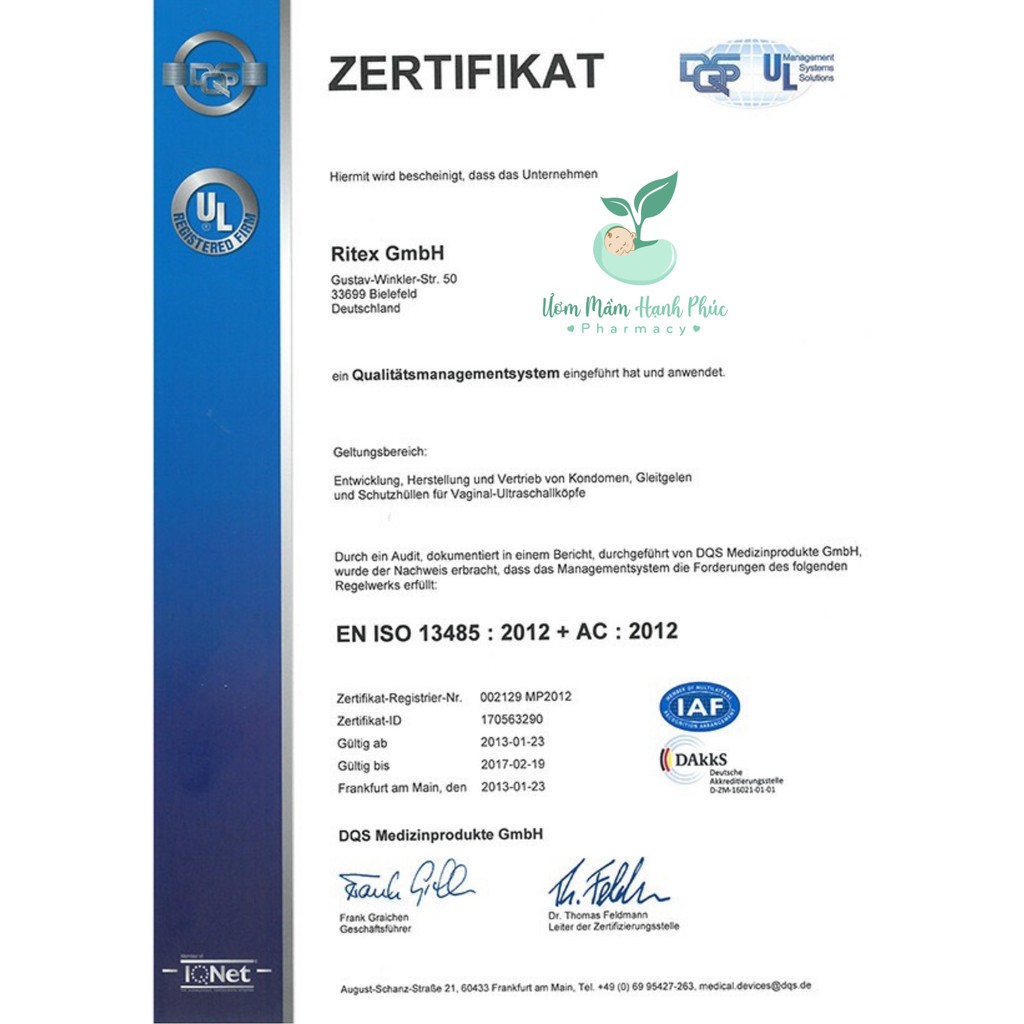 [BÁN LẺ] Gel Ritex Kinderwunsch Đức, 1 tuýp - hỗ trợ tăng thụ thai