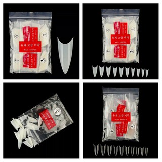 Túi móng nối nhọn 500 chiếc đủ size trang trí móng làm nail theo Phong cách hàn quốc