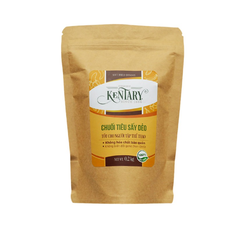 Chuối Tiêu Đà Lạt Sấy Dẻo Không Đường Kentary - Ăn Vặt Healthy