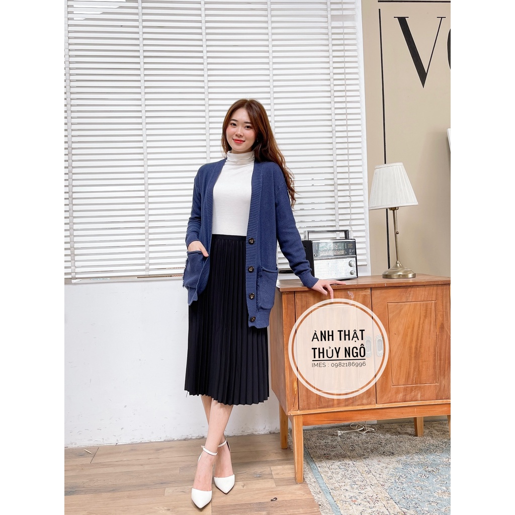 Áo khoác len Cardigan basic cách điệu chất len gạo siêu mềm mịn co giãn 1483 IMES SHOP | BigBuy360 - bigbuy360.vn