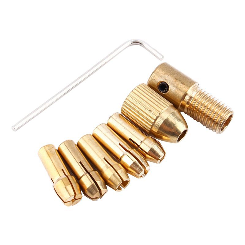 Set 8 đầu kẹp mũi khoan mini kích cỡ 0.5-3mm