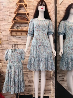 Set mẹ bé voan hoa nhí