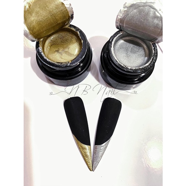 Gel metan siêu sáng, gel nhũ vẽ móng nail 3 màu cơ bản hũ 8g siêu đặc