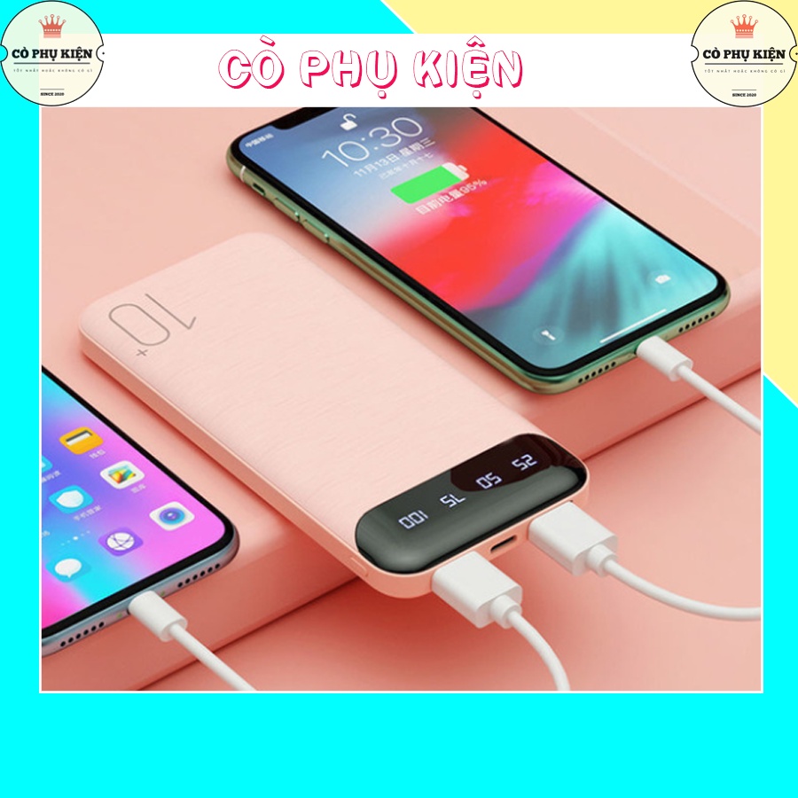 SẠC DỰ PHÒNG TÍCH HỢP MÀN HÌNH LED PIN DỰ PHÒNG DUNG LƯỢNG 10000MAH - 20000MAH WK WP-161- CÒ PHỤ KIỆN