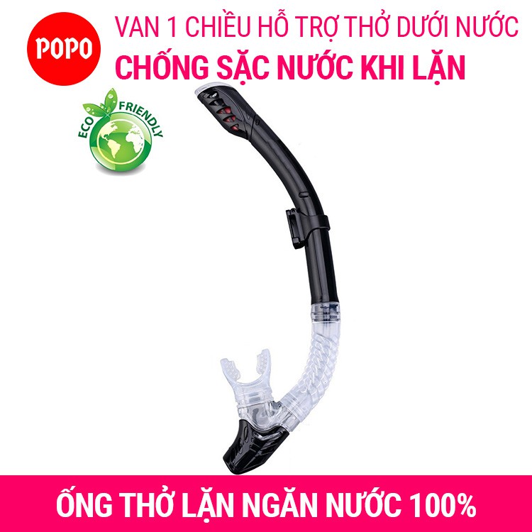 Ống thở lặn biển SNOR van 1 chiều ngăn nước tuyệt đối chất liệu cao cấp dùng như ống lặn khi lặn biển ngắm san hô