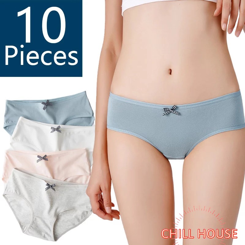 Quần Lót Nữ Cotton 100% kháng khuẩn thoáng mát đính nơ xinh siêu tôn dáng mẫu 978 - CHILL HOUSE