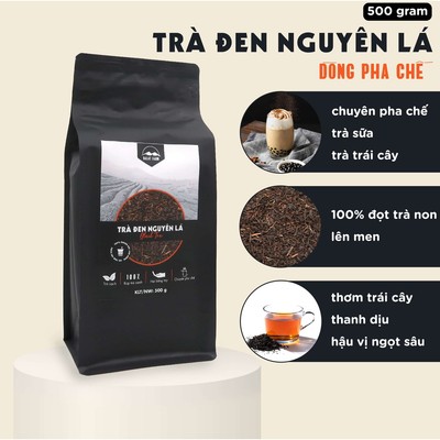 Trà Đen Nguyên Lá DalatFarm - Túi 500g (Dòng chuyên pha chế)