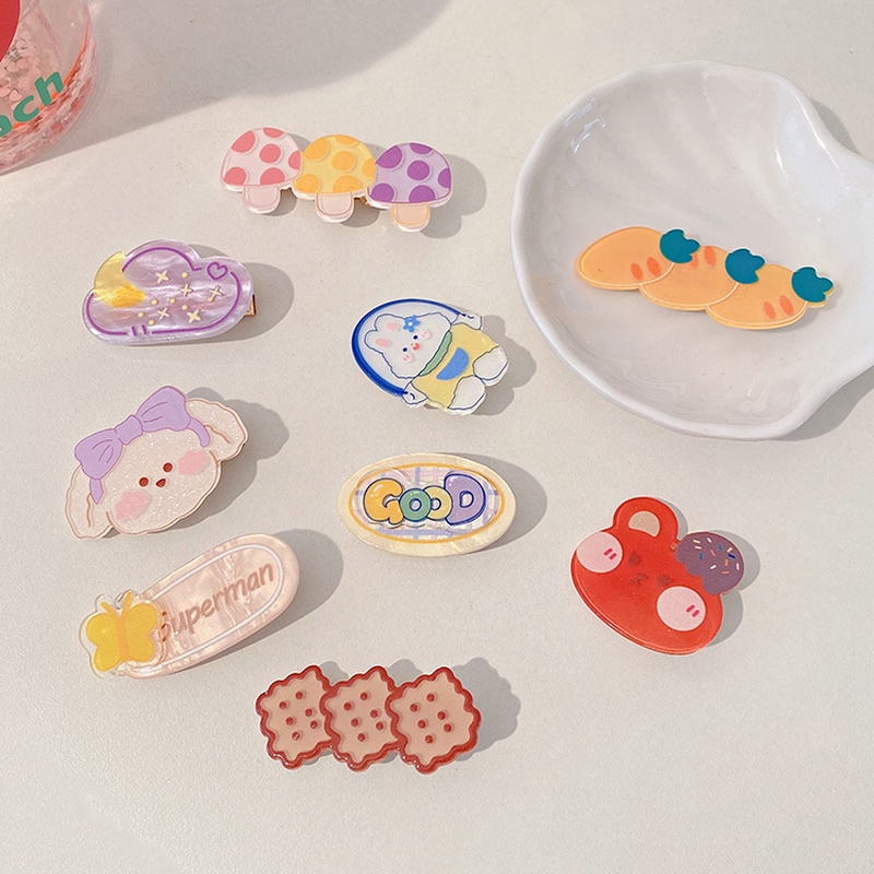 Set 3 kẹp tóc hoạt hình xinh xắn 2021