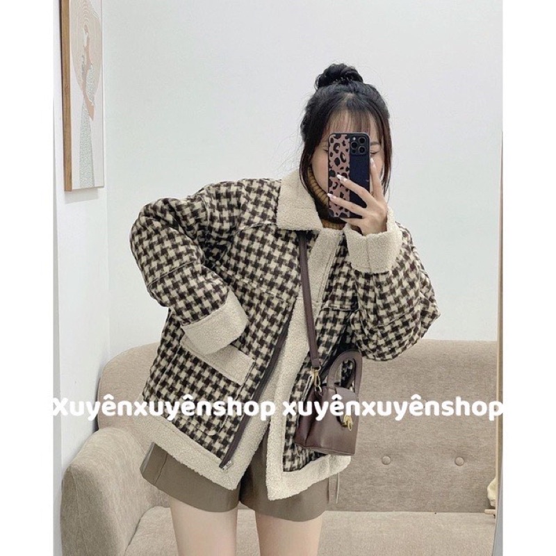 Áo khoác ziczac lót lông Mao Mao Boutique