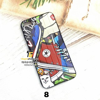 Ốp lưng iPhone 7/8 Plus, iPhone 7/8 vân vali in hình cao cấp