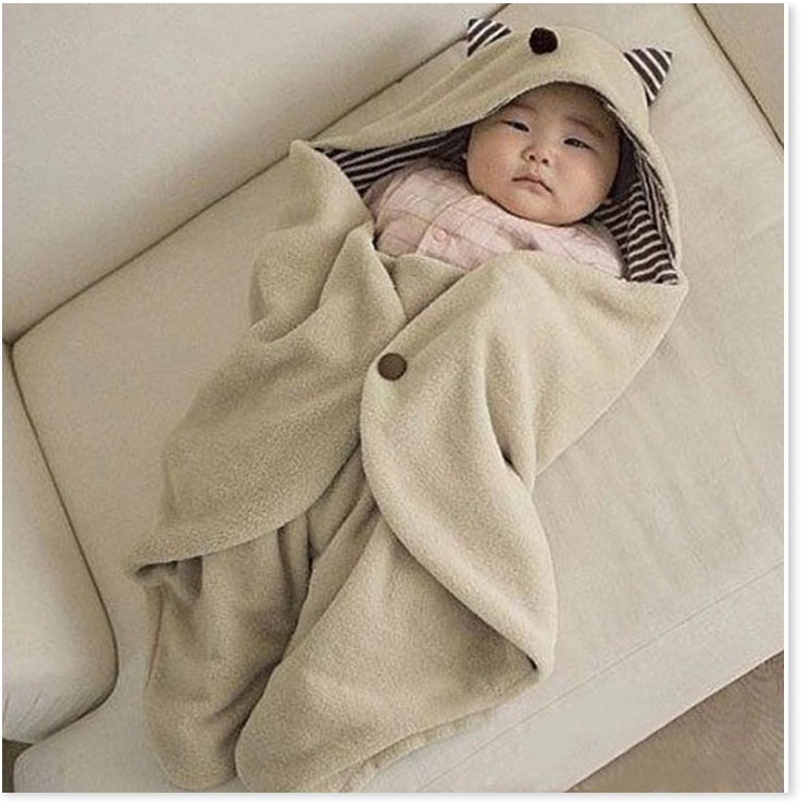 Chăn ủ hình thú tai mèo ngộ nghĩnh cho bé