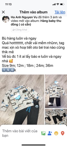 Set đồ bé trai hình oto