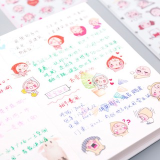 Set 6 Tấm Sticker Bé Hồng Đào - 𝐀𝐢𝐭𝐚𝐨𝟐𝟒𝐇𝐂𝐌
