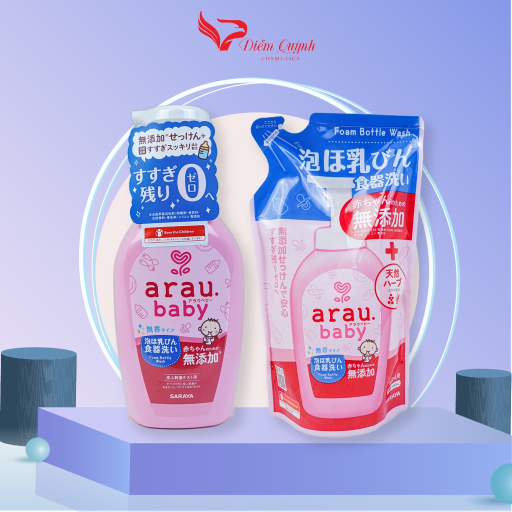 NƯỚC RỬA BÌNH SỮA ARAU DẠNG CHAI  hoặc TÚI