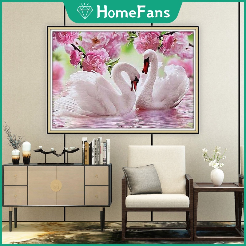 Bộ Tranh Đính Đá 5D Tự Làm 70x50cm Dùng Trang Trí Nhà Cửa