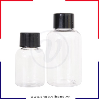 Lọ chiết đựng màu chai 25ml và 59ml tiện dụng  - Nắp đen