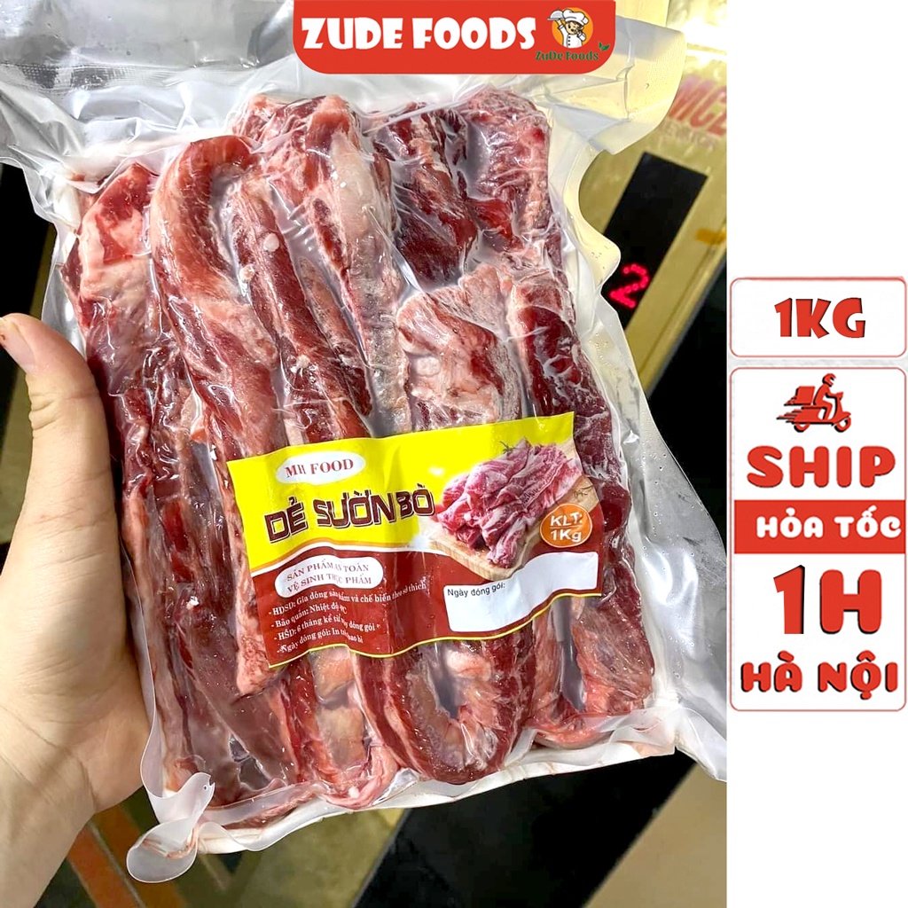 Dẻ sườn bò rút xương khay 1kg - Ship hoả tốc quanh Hà Nội!