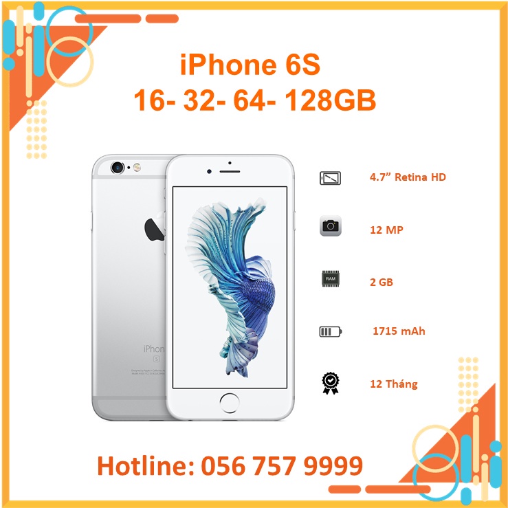 ๑☞✎ Điện Thoại iPhon 6S Quốc Tế 16-32-64-128GB. Chơi Game, Học Online Mượt Mà